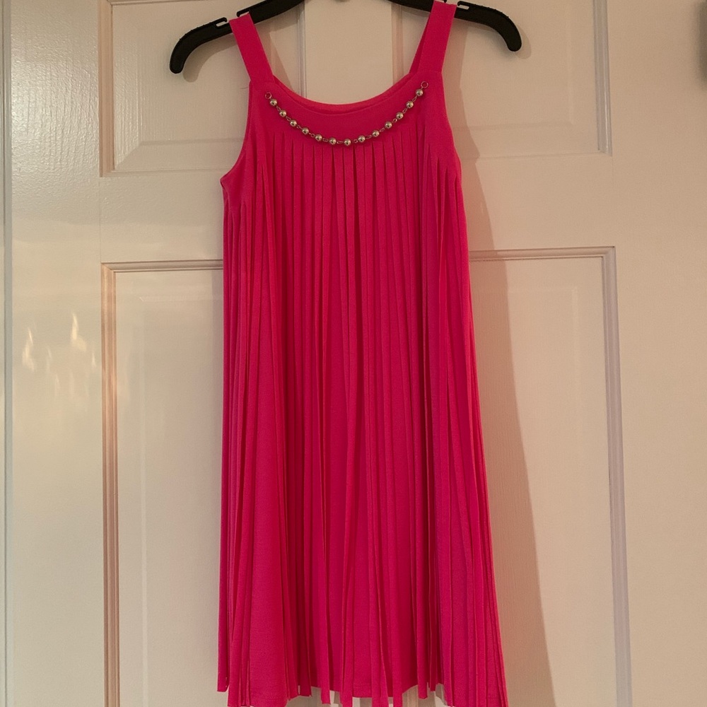Ally B. Tween Fringe Hot Pink Dress